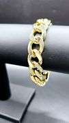 Strong 64.9 Gram 14 Kt Gold Plate Curb Link Bracelet