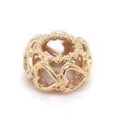 Pandora heart charm in 14kt yellow gold