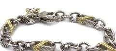 Lot of 2 Judith Ripka 925 sterling silver signed bracelets
