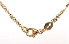 18kt Yellow gold double chain heart shaped pendant