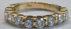 14K Yellow Gold Round Brilliant Cut Diamond Ring