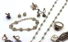 Group lot of Vintage 925 sterling silver jewelry
