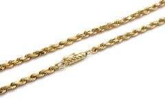 14kt Yellow gold rope chain necklace