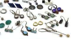 Group lot of vintage 925 sterling silver earrings