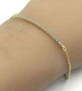 14kt Yellow gold Angara  Enhannced blue diamond bar bracelet
