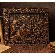 Hand-Carved Wood Nativity Scene