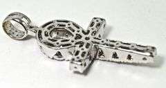 Diamond-Covered 14K White Gold  Ankh Pendant