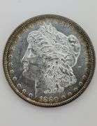 1880 S Morgan Silver Dollar, UNC Toned