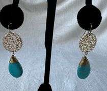 Turquoise color pair of Fashion Earrings