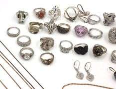 Big Group lot of vintage 925 sterling silver mixed jewelry
