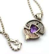 Carolyn Pollack Relios Southwestern sterling silver Amethyst pendant on Italian chain