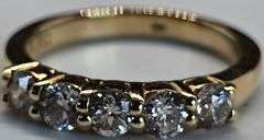 14K Yellow Gold Round Brilliant Cut Diamond