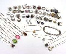 Big Group lot of vintage 925 sterling silver mixed jewelry