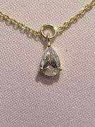 1.40ctw F, VVS1 lab grown diamond with 18" 14k gold pendent