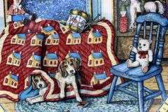 1991 Edwin M Knowles cozy county corners hide and seek dog plate