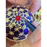 Handmade Purple Fabergé Egg Austrian Crystals