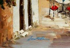 BEAUTIFUL SANTORINI PAINTING ON CANVAS