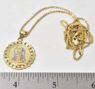 Holy Jesus Pendant in 10K Yellow and White Gold
