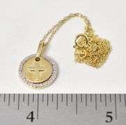 Diamond Cross Pendant Necklace in Vermeil Sterling Silver