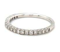 Thin, Stackable 14K WG Diamond Band.