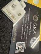 14k Yellow Gold Round 4mm Moissanite Stud Screw Back Earrings