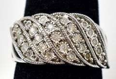 Diamond Band Ring in Sterling Silver