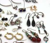 Group lot of vintage 925 sterling silver earrings