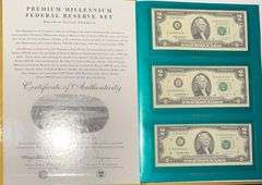 Premium Millenium Federal Reserve $2 Set