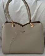 Beige Color Hand Bag by David Jones Paris
