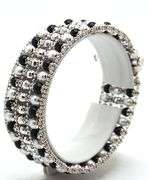 14K White Gold Pearl & Onyx Necklace/Bracelet Set