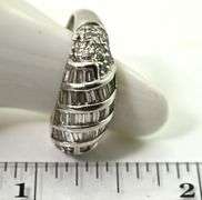 Elegant 18K White Gold Diamond Dome Ring