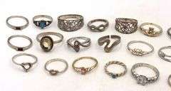 Group lot of Vintage 925 sterling silver rings