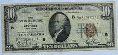 $10 NY National Currency 1929 Series Note