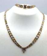 Set of 925 sterling silver necklace and bracelet