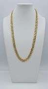 Gorgeius 69.6 Gram 14 Kt Tri-Layered Gold Plate Cuban Link Necklace