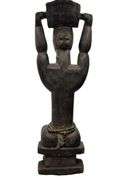 Vintage/Antique Carved Wooden Ebrie Female Figure