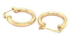 18kt Yellow gold tube hoop earrings