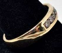 Handsome 14K Yellow Gold Diamond Band Ring