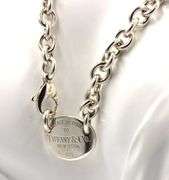 Tiffany & Co oval tag necklace in 925 sterling silver