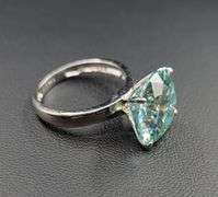 Huge 8.5 Ct White Ice Blue Lab Simulated Diamond Ring