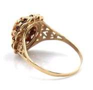 Sweet 10k YG Cameo and Garnet Ring