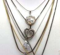 Group lot of 6 Vintage 925 sterling silver necklaces