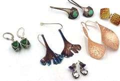 6 Pairs of 925 sterling silver earrings