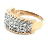 14kt Yellow gold 0.45ctw 2 tone diamond band