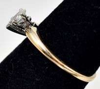 Perfect 14K Yellow Gold Diamond Ring