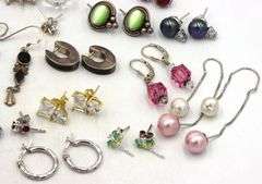 Group lot of Vintage 925 sterling silver earrings
