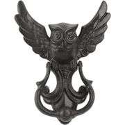 Rustic Black Cast Iron Owl Door Knocker