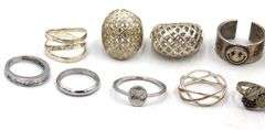 Group lot of Vintage 925 sterling silver rings