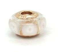 Pandora set of 3 Murano charms in 14kt yellow gold