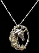 Unicorn Pendant Necklace in Sterling Silver